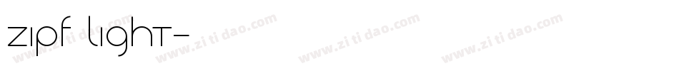 Zipf Light字体转换